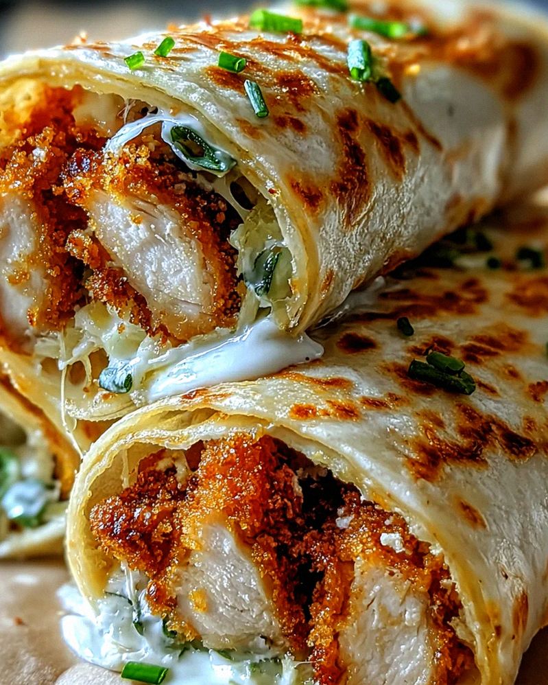 Knusprige, Käsige Knoblauch-Hühnchen-Wraps – Schritt 1