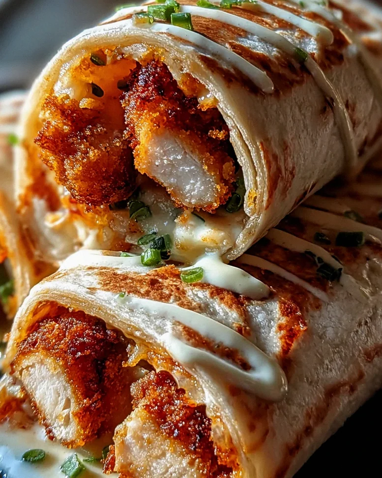 Knusprige, Käsige Knoblauch-Hühnchen-Wraps – Schritt 2