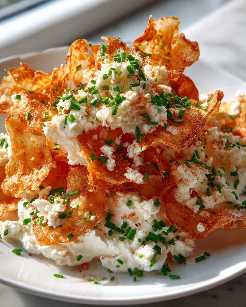 Knusprige Knoblauch Kräuter Cottage Cheese Chips selbstgemacht – Schritt 2