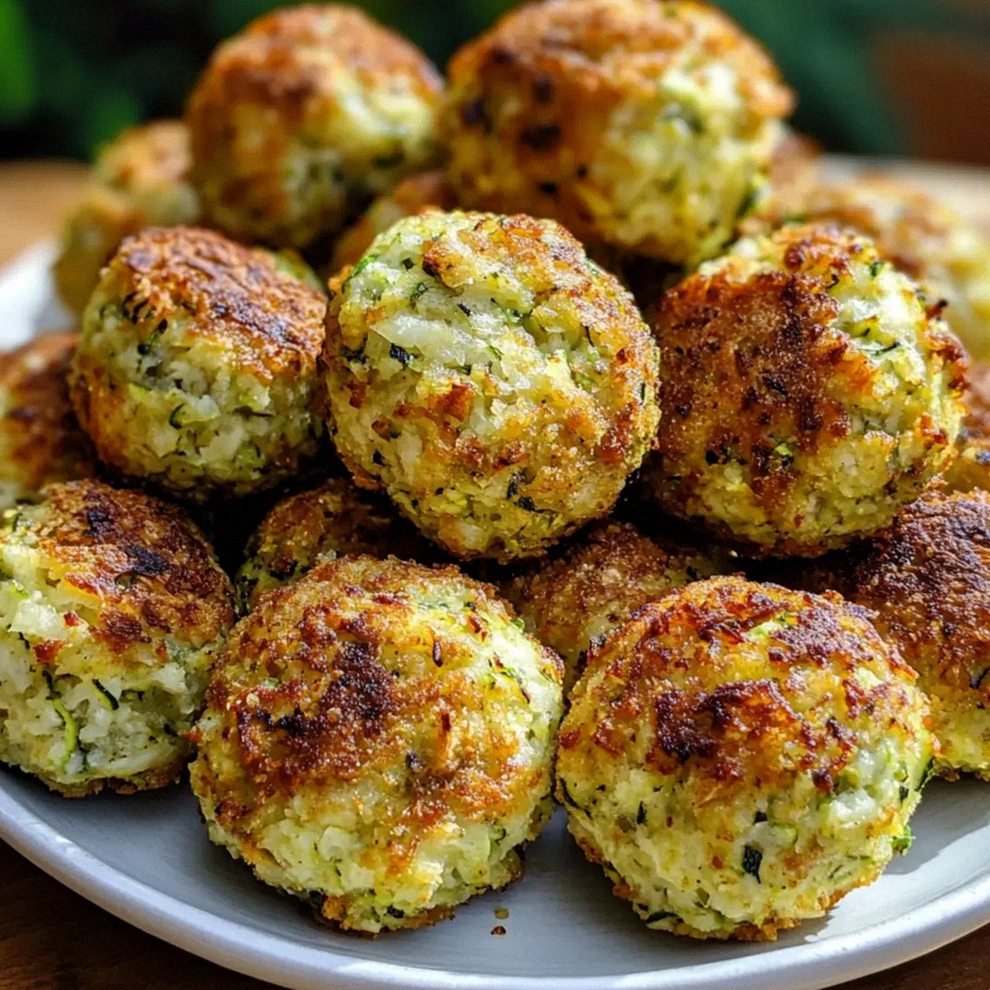 Knusprige Zucchini-Feta-Bällchen ganz einfach gemacht