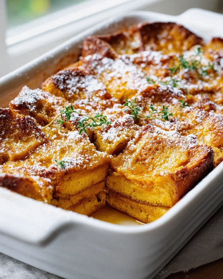 Köstlicher Kürbis-French-Toast-Auflauf: Ideal für Gäste!