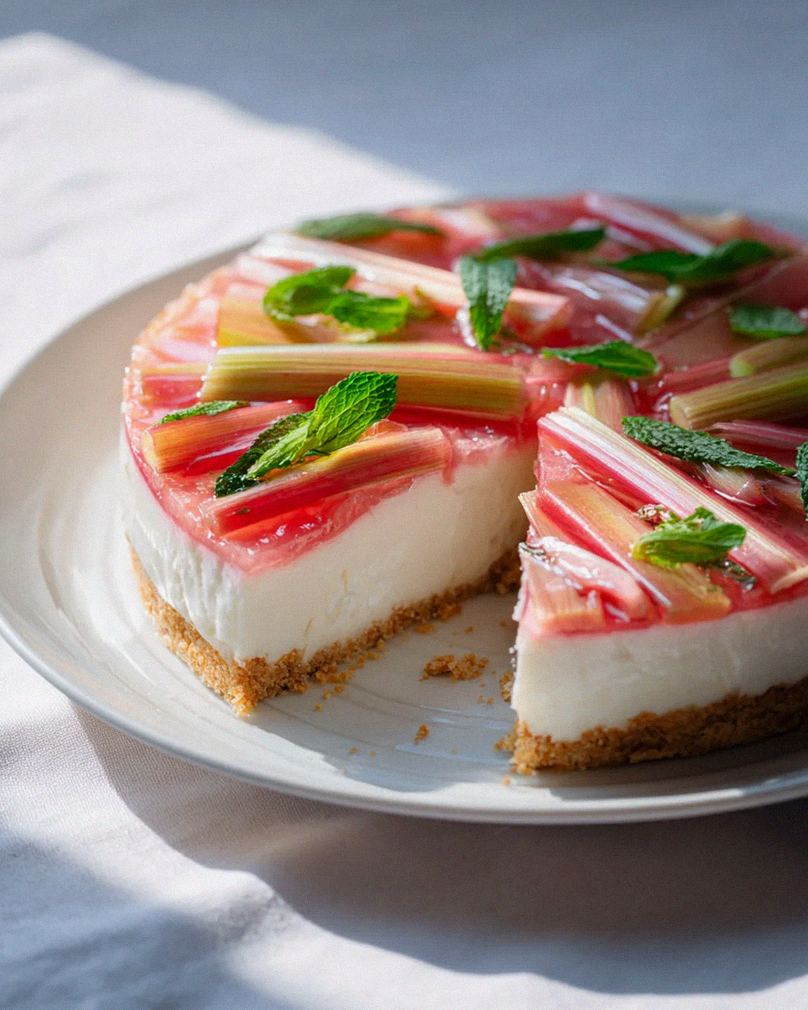 Leckerer Rhabarber Quark Pudding Kuchen – Einfaches Rezept! – Schritt 2