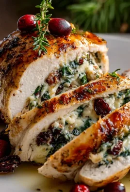Leckeres Rezept: Spinat-Cranberry gefüllte Hähnchenbrust