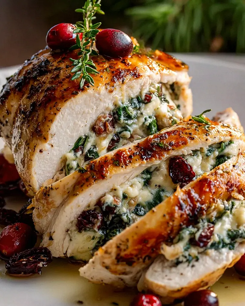 Leckeres Rezept: Spinat-Cranberry gefüllte Hähnchenbrust – Schritt 1