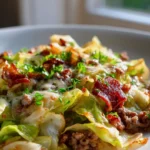 Low Carb Beef Putenspeck Kohl Pfanne mit Hackfleisch & Käse