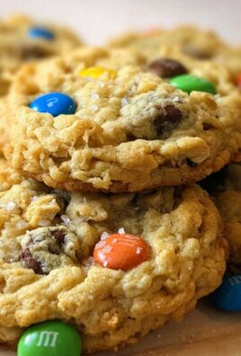 M&M-Cookies mit Haferflocken