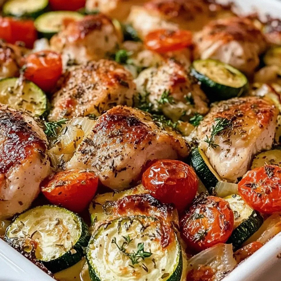 Mediterane Hähnchen Zucchini Auflauf für Genießer – Schritt 1