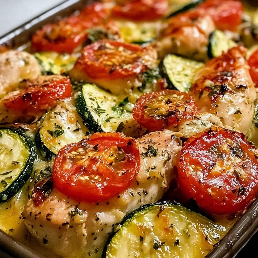 Mediterane Hähnchen Zucchini Auflauf für Genießer – Schritt 2
