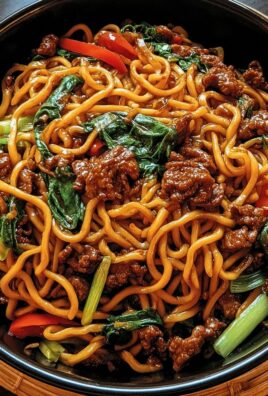 Mongolisches Rindfleisch Chow Mein