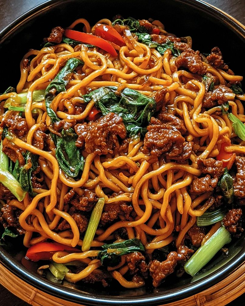 Mongolisches Rindfleisch Chow Mein