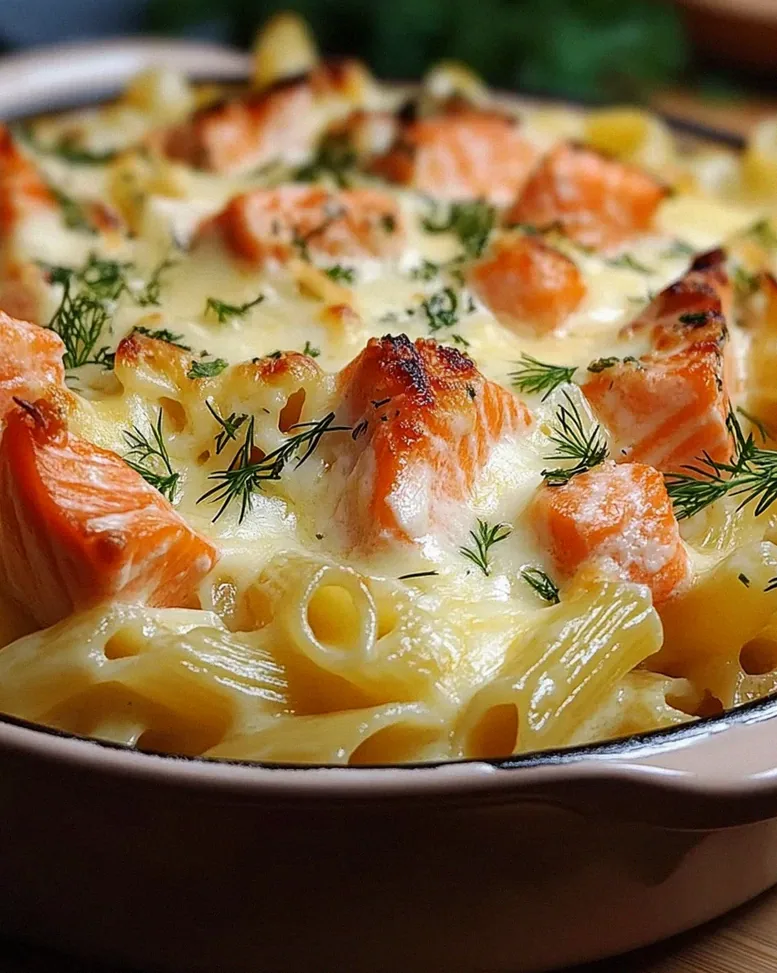 Nudelauflauf mit Lachs und Sahne – Schritt 2