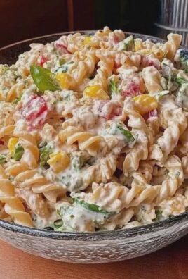Nudelsalat mit Joghurt Soße für erfrischende Somertage