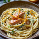 Orangen Lachs Pasta