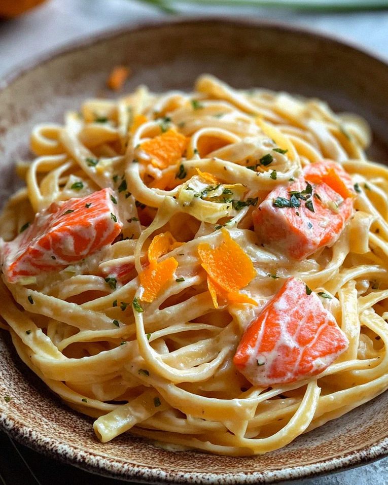 Orangen Lachs Pasta – Schritt 2