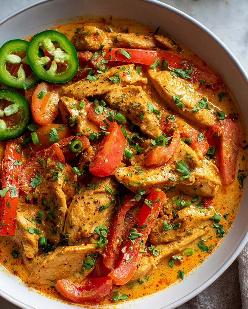 Paprika Hähnchen Curry mit Kokosmilch – Schnell & Lecker