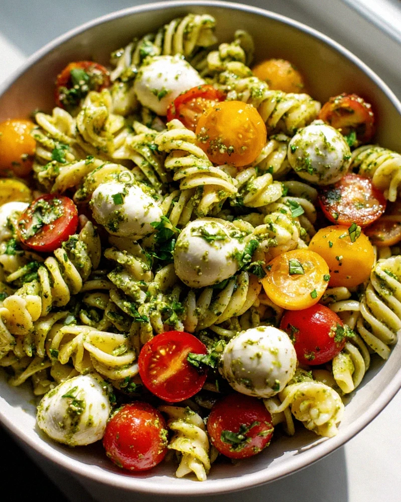 Pesto Nudelsalat mit Kirschtomaten – Frisch & Lecker – Schritt 2