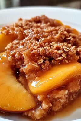 Pfirsich-Crisp: Gesundes Dessert mit Hafer