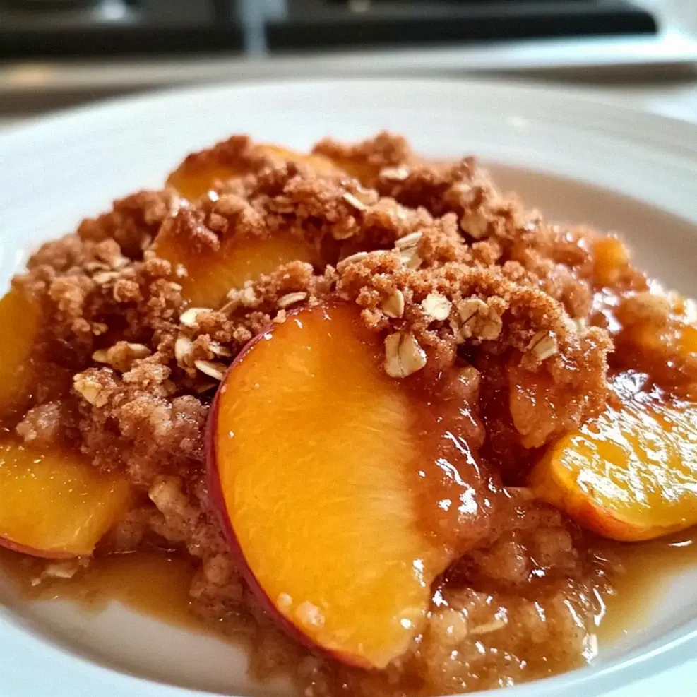 Pfirsich-Crisp: Gesundes Dessert mit Hafer – Schritt 1