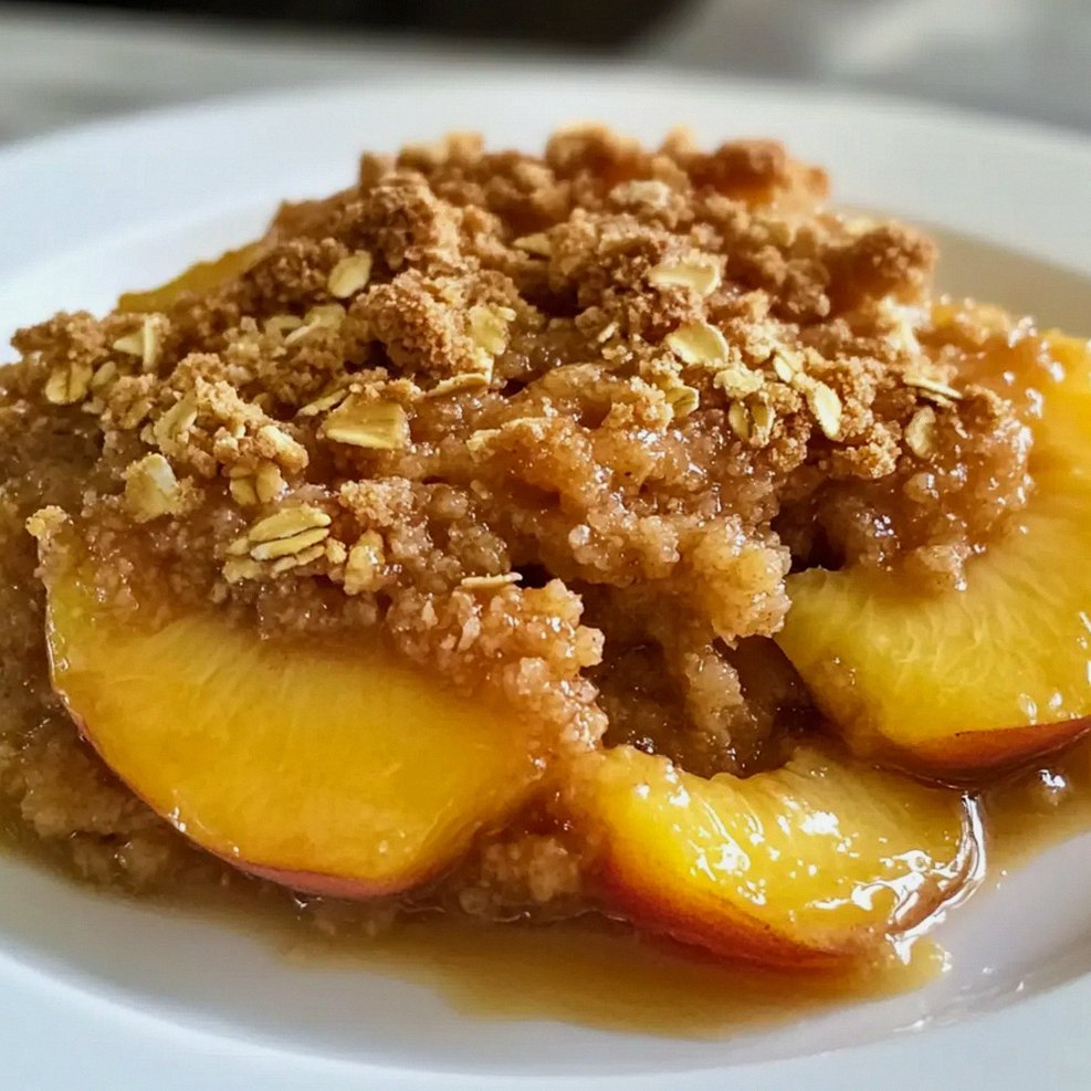 Pfirsich-Crisp: Gesundes Dessert mit Hafer – Schritt 2