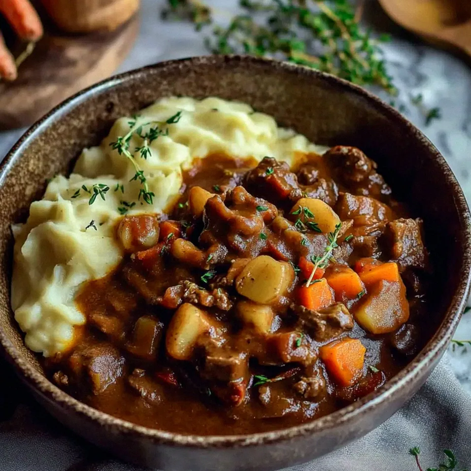 Pilz Gulasch Bourguignon Einfach und Sättigend