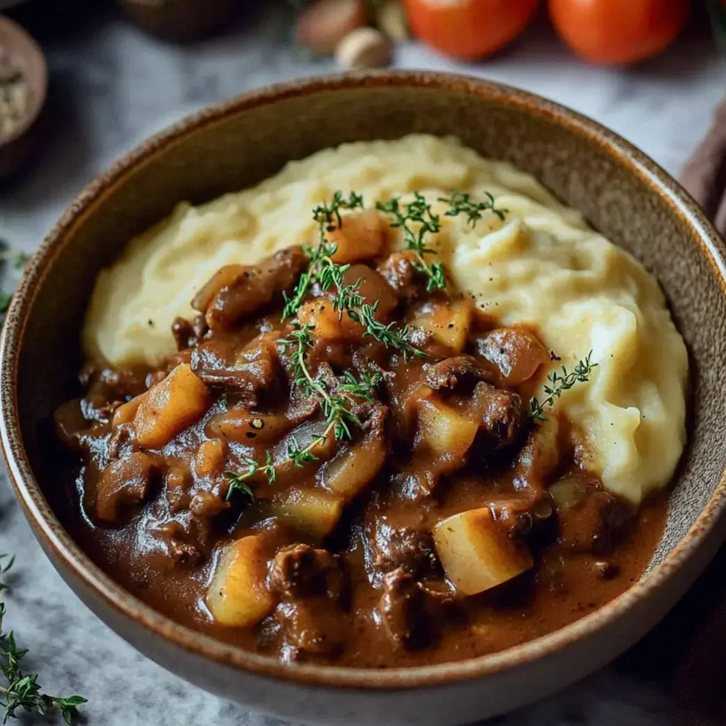 Pilz Gulasch Bourguignon Einfach und Sättigend – Schritt 1