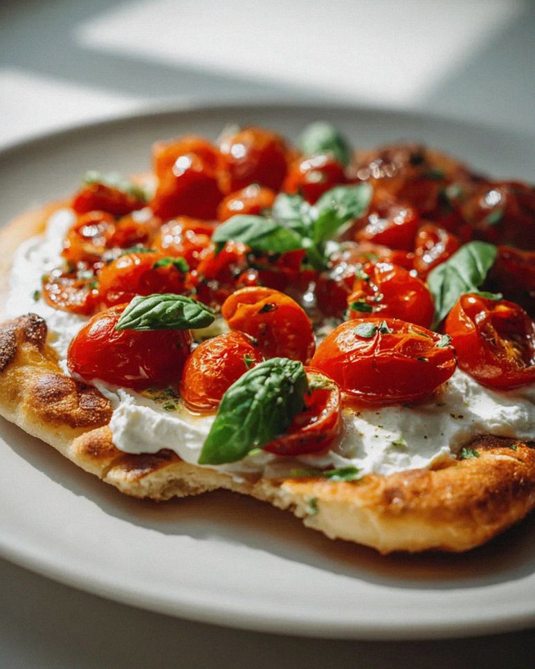 Rezept: Burrata Pizza mit Kirschtomaten – Einfach unwiderstehlich!