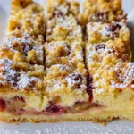 Rhabarber-Cheesecake mit Streuseln - Rhabarber Käsekuchen