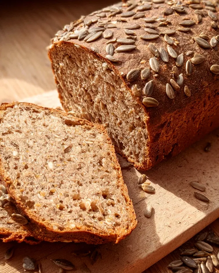 Roggenvollkornbrot mit Sonnenblumenkernen