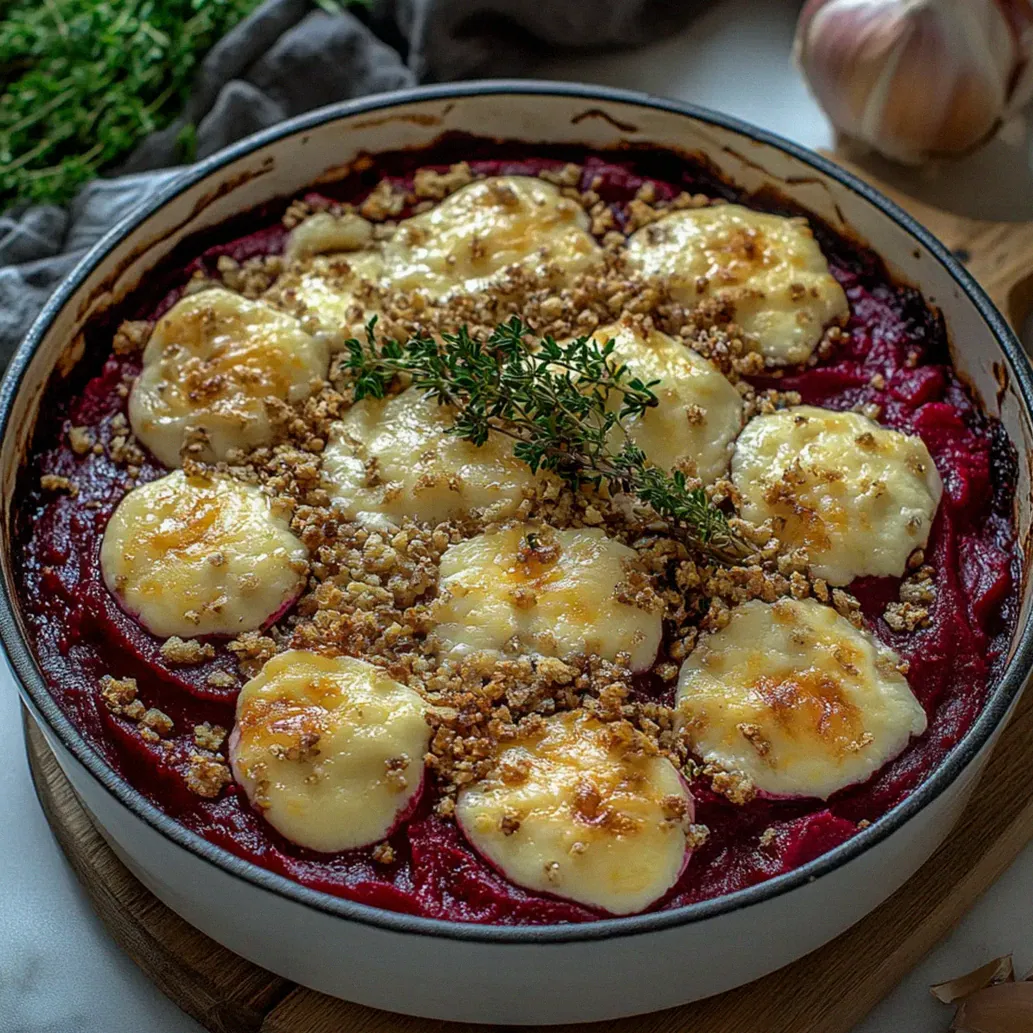 Rote Bete Gratin mit Ziegenkäse Einfach und Gesund
