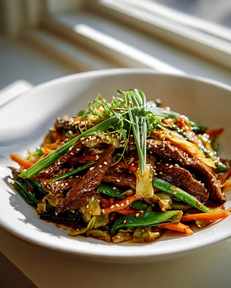 Scharfe Koreanische Rindfleisch-Kohl-Pfanne – Schnell & Lecker