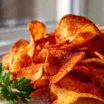 Scharfe Paprika Chips: Knusprig aus der Air Fryer!