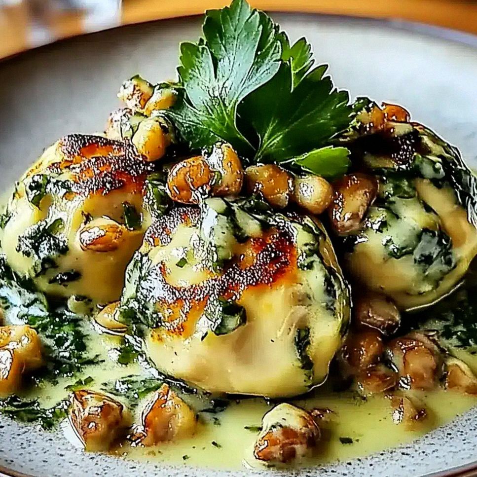 Spinatknödel mit Pilzragout – Schritt 1