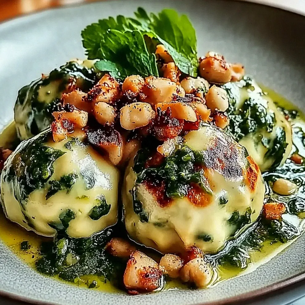 Spinatknödel mit Pilzragout – Schritt 2