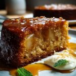 Sticky Pear Wacholdertee Extractger Kuchen: Süße Birne trifft auf Wacholdertee-Aroma