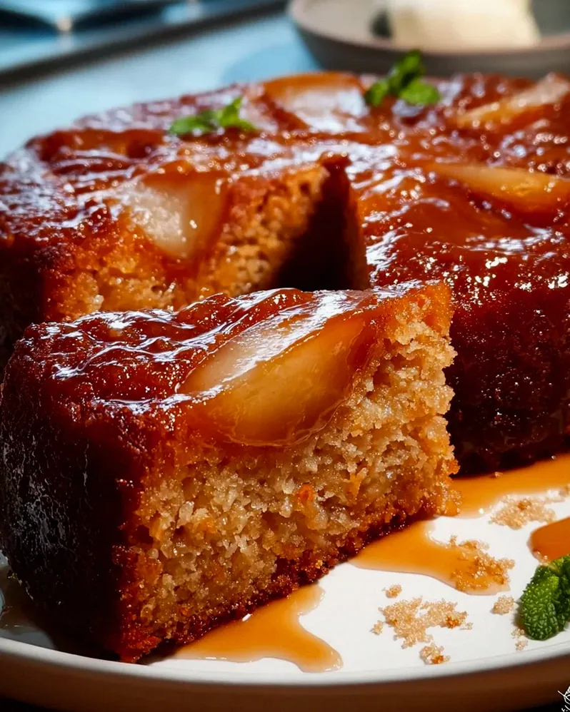 Sticky Pear Wacholdertee Extractger Kuchen: Süße Birne trifft auf Wacholdertee-Aroma – Schritt 2