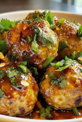Thai Hähnchenfleischbällchen mit süßem Chili
