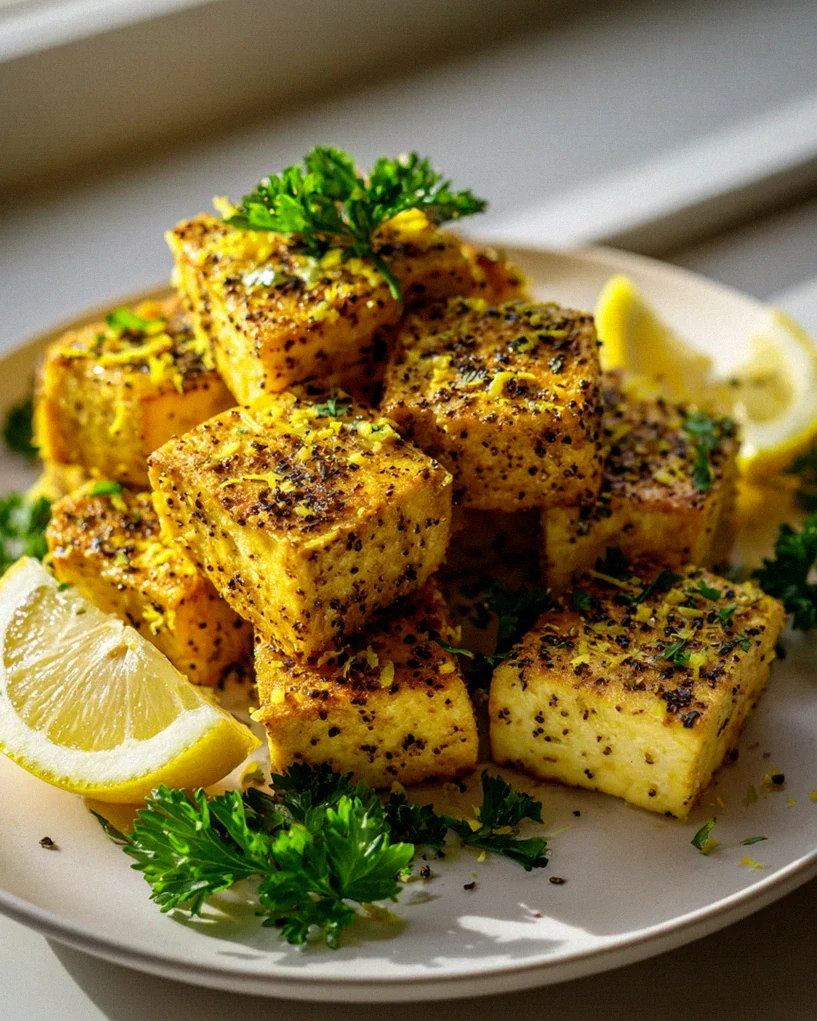 Unglaublicher Gebackener Zitronenpfeffer Tofu Traum!