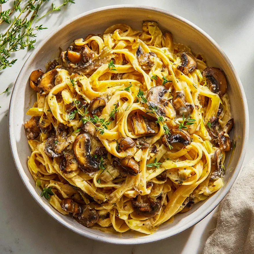 Unwiderstehliche Karamelisierter Lauch Pilz Gruyère Pasta – Schritt 2