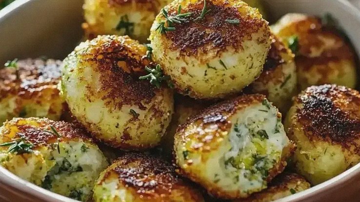 Zucchini Feta Bällchen Ofen