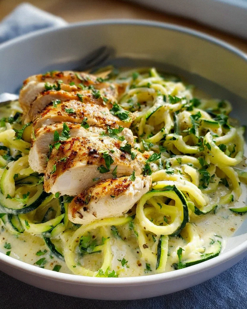 Zucchini Noodle Chicken Alfredo – Leckeres Rezept für Genießer!